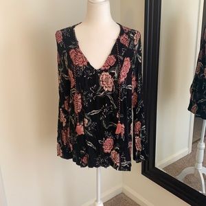 Boho Black Floral Tunic